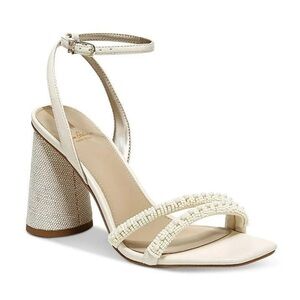 Sam Edelman Women's Kia Beaded Ivory Strappy Dress Sandals Size 11 (MSRP $160)